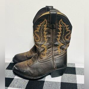 Smoky Mountain Kids Monterey Cowboy Boots- Brown Size 10
